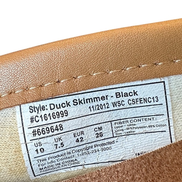 Chooka Duck Skimmer Slip On Waterproof Ballet Flats in Black Women’s 10 1616999 - Picture 7 of 7